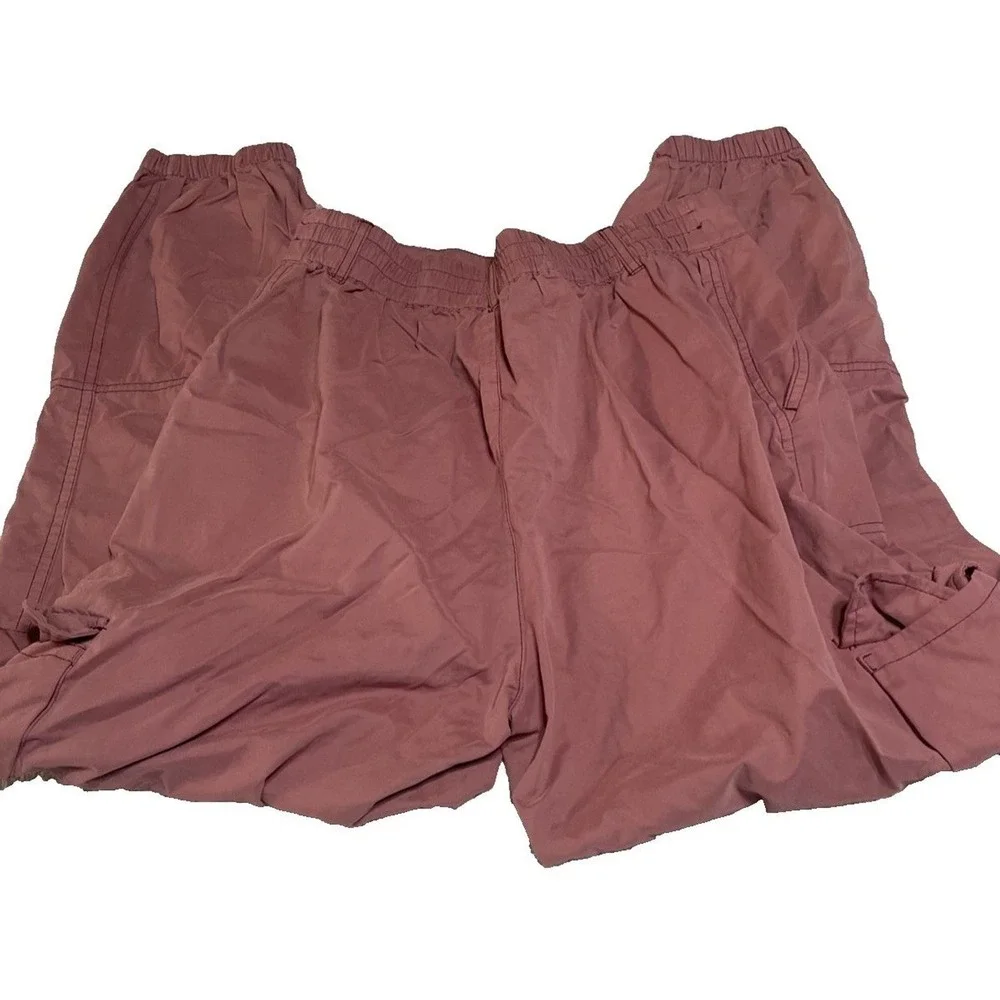 Unbranded Cargo Joggers Womens XL Dusty Rose Mauve Good Lightweight Utility - Picture 3 of 4